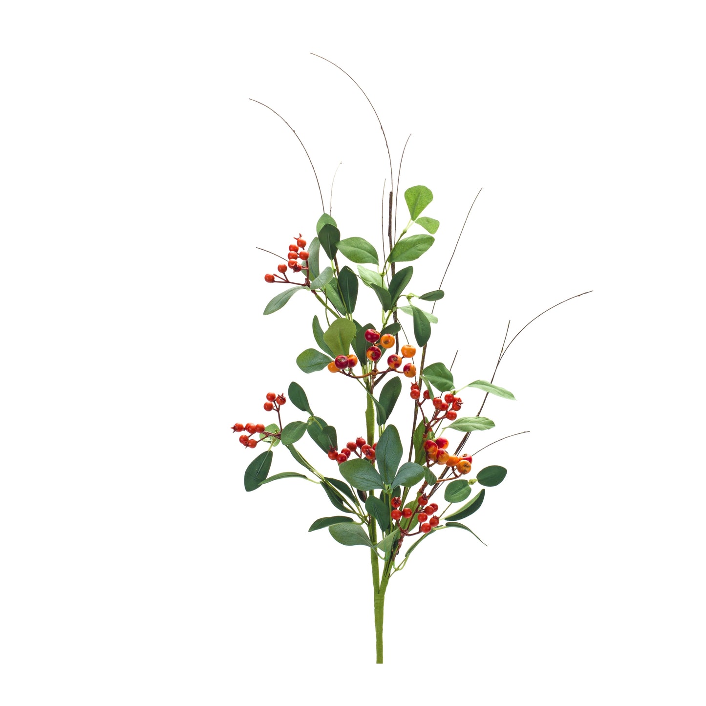 Foliage And Berry Spray (Set Of 6) 34"H Polyester