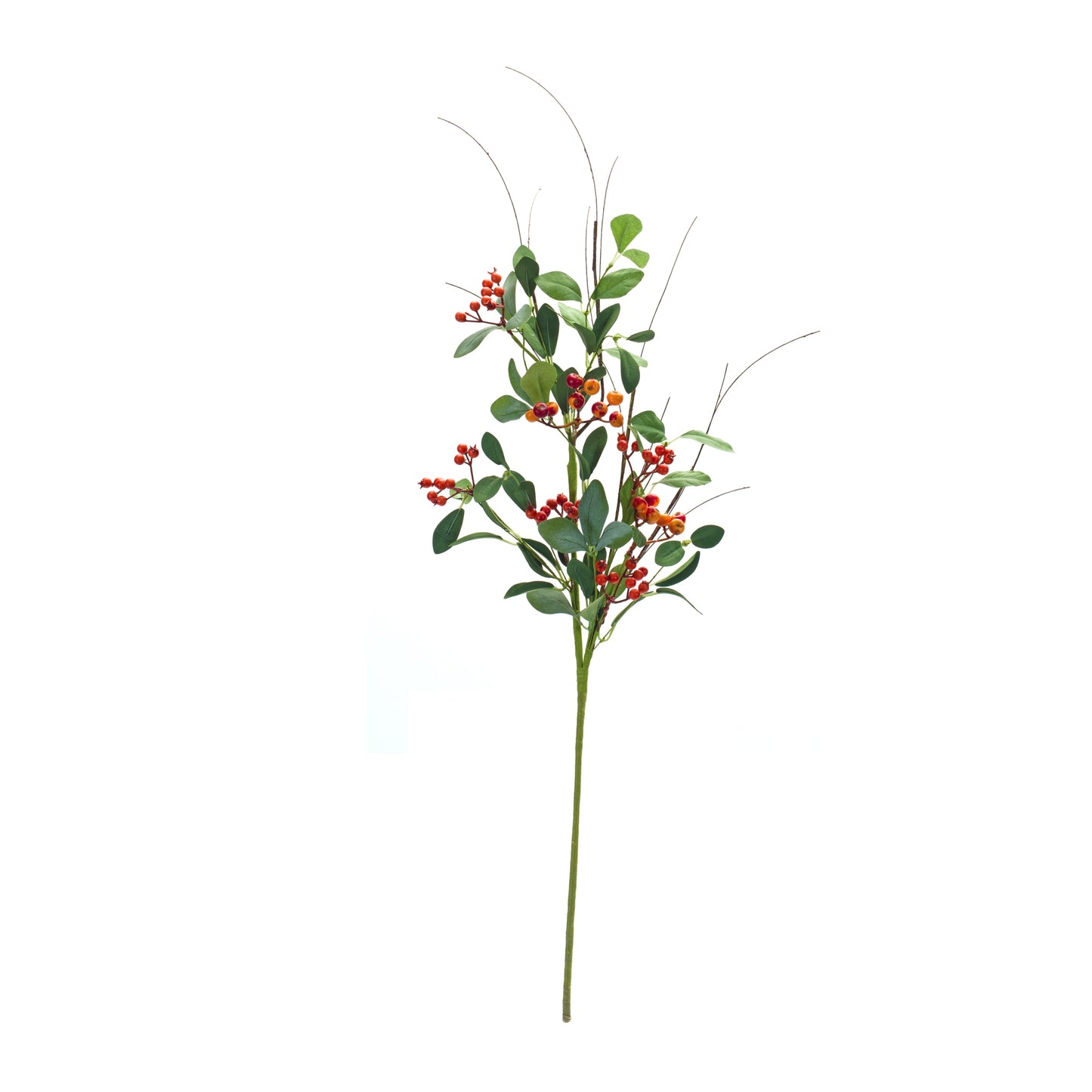 Foliage And Berry Spray (Set Of 6) 34"H Polyester