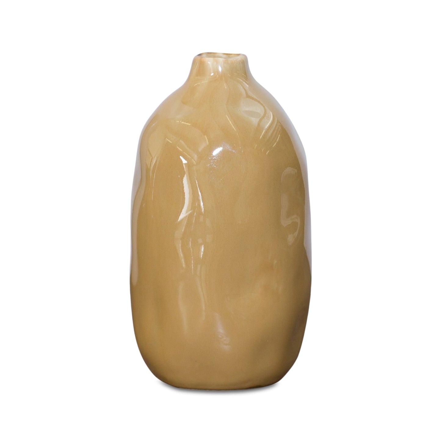 Vase (Set Of 12) 3.25"D x 6"H Ceramic, Brown