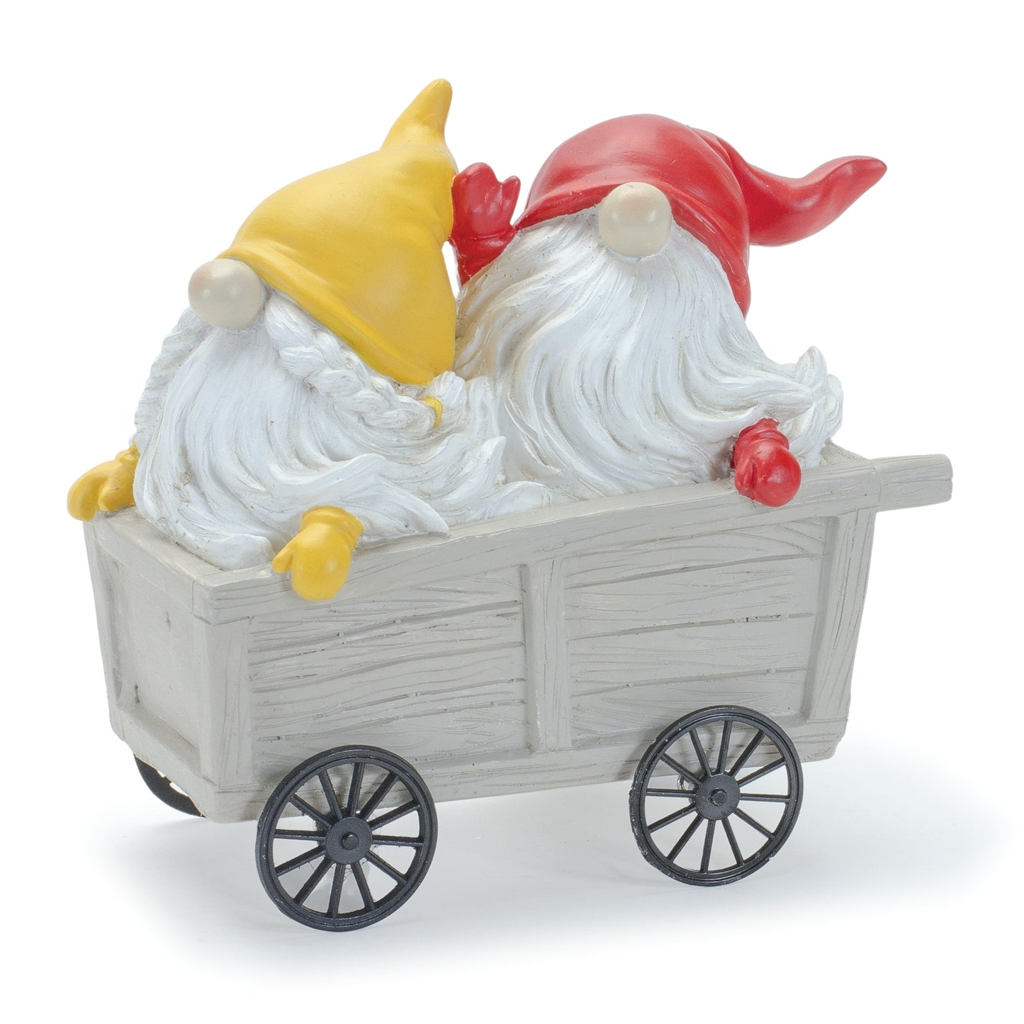 Gnome W/Scooter And Wheelbarrow (Set Of 4) 5"H Resin