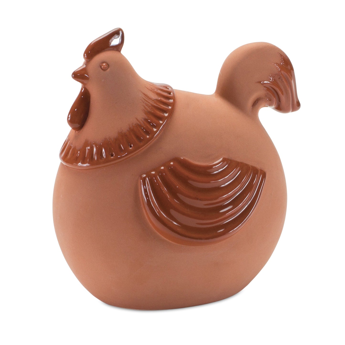 Chicken (Set Of 2) 5"H, 5.75"H Ceramic