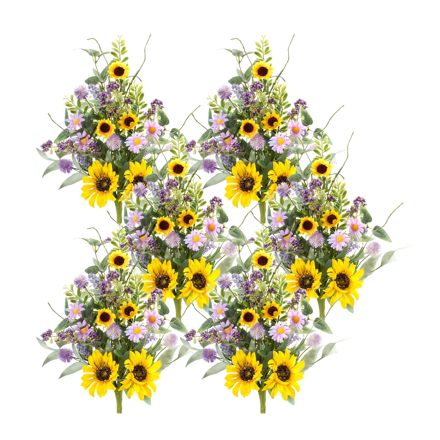 Mixed Sunflower Pick (Set Of 6) 19"H Polyester