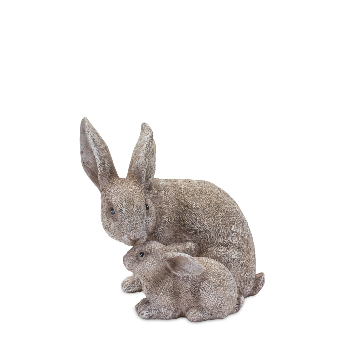 Rabbit With Bunny (Set Of 2) 7"H, 11"H Resin