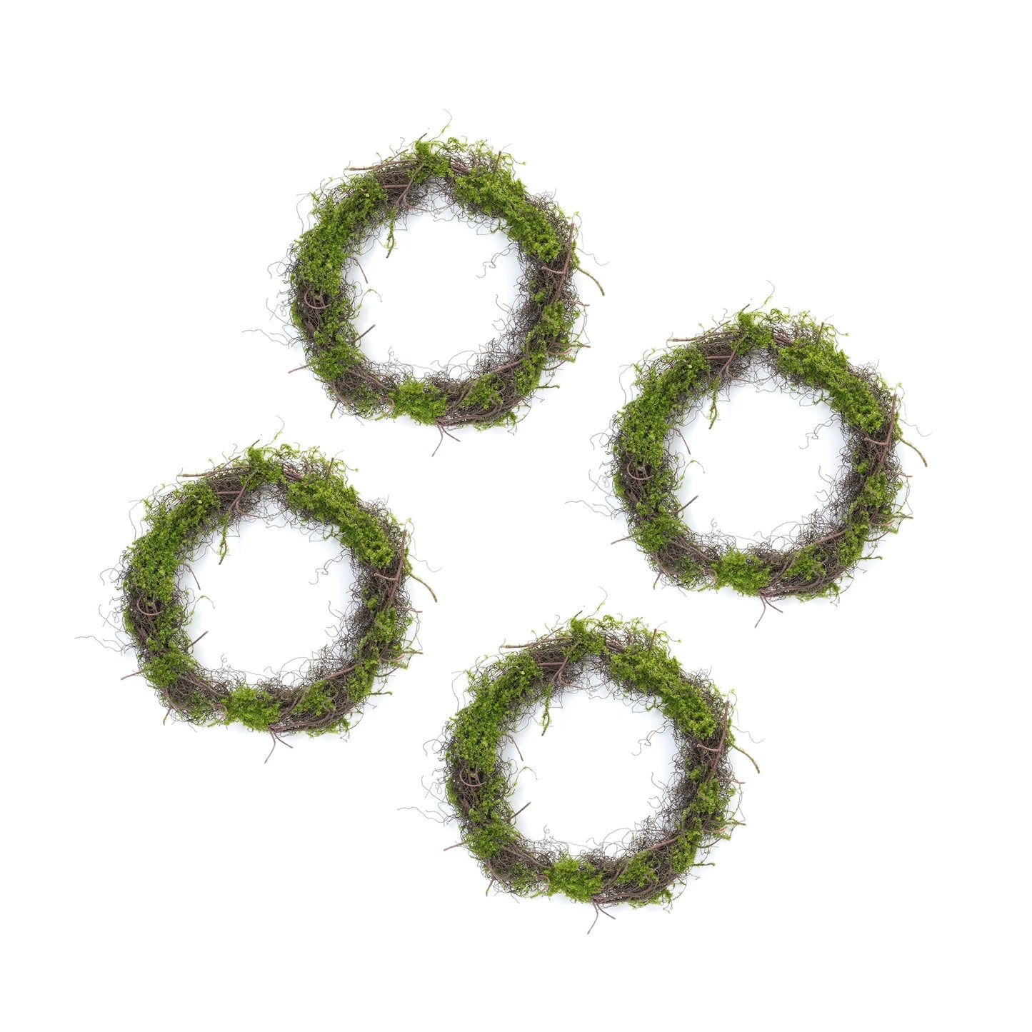 Moss Wreath (Set Of 4) 17.5"D Plastic