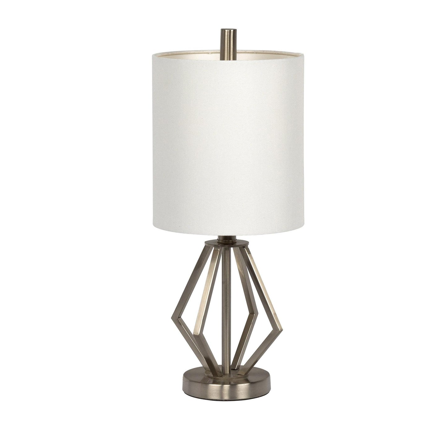 BNK Metal Base Table Lamp w/Hard Back White Shade