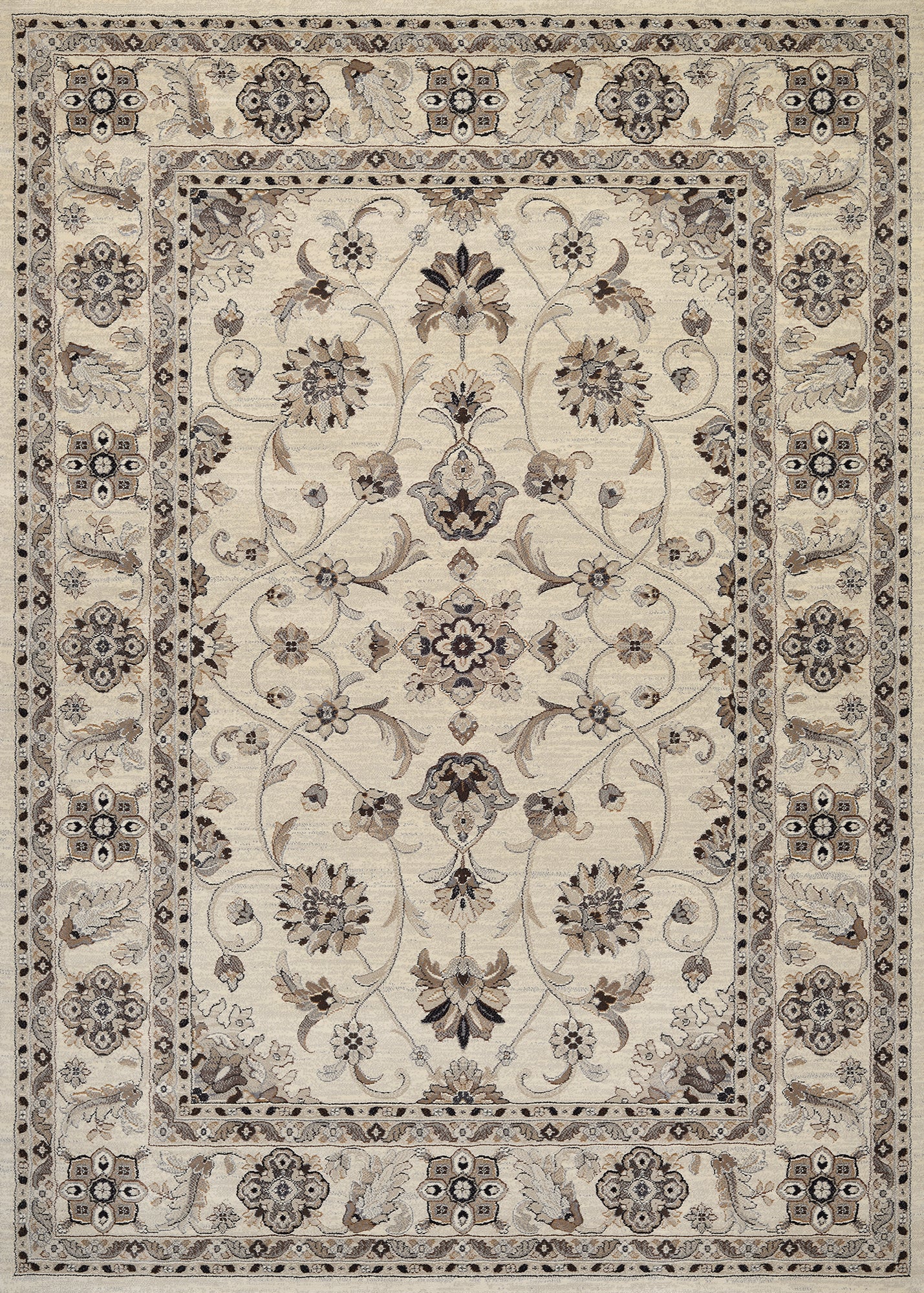 Couristan Everest Rosetta Ivory Rug 7'10" x 11'2"