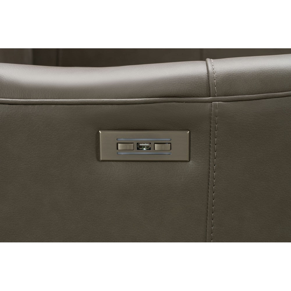 8P-1169 Marion Power Swivel Glider Recliner, Georgia Gray
