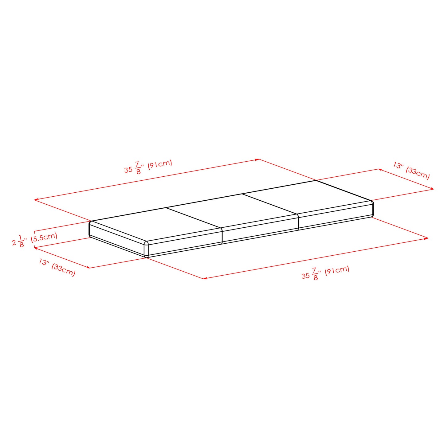 Boris Bench Seat Cushion, Espresso
