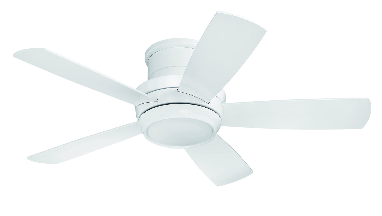 44" Tempo Hugger Ceiling Fan in White