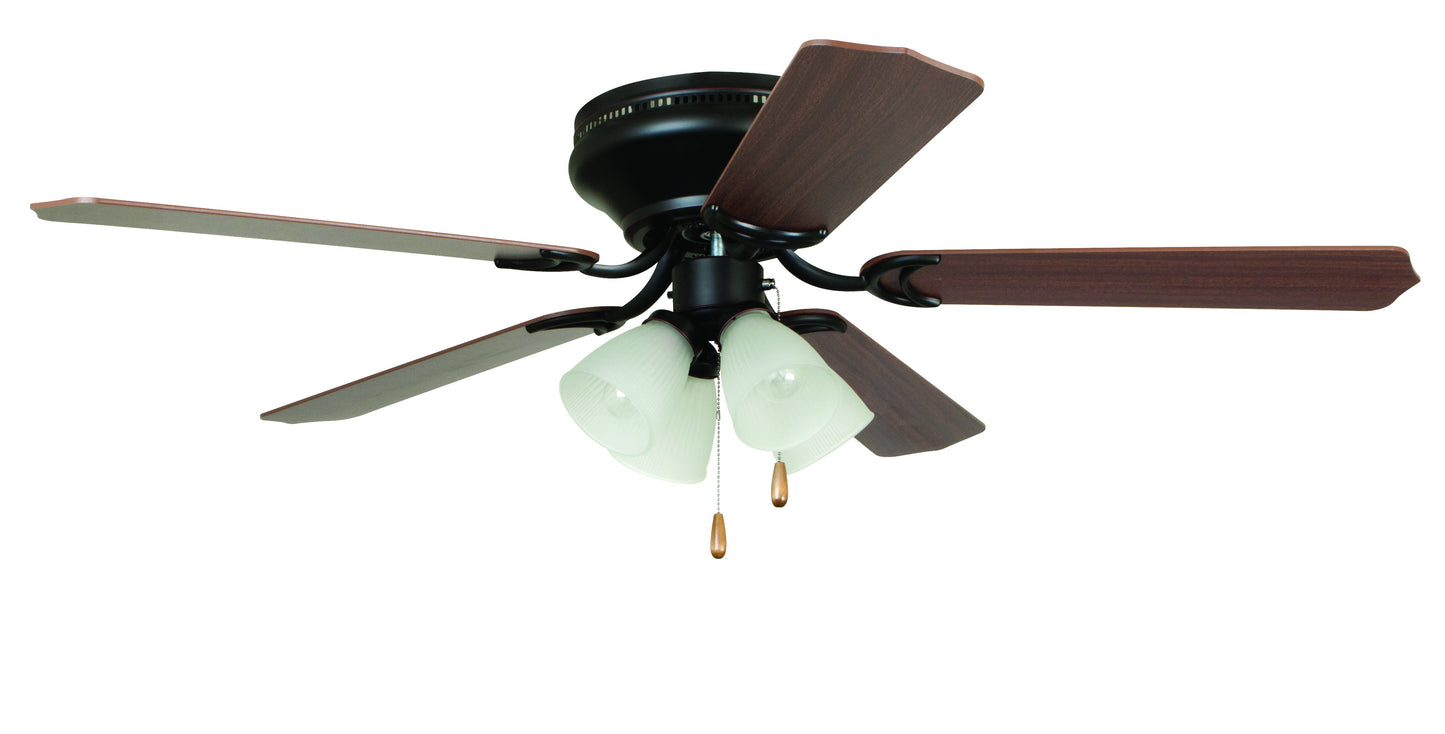 52" Brilliante 4 Light Ceiling Fan in Oil-Rubbed Bronze