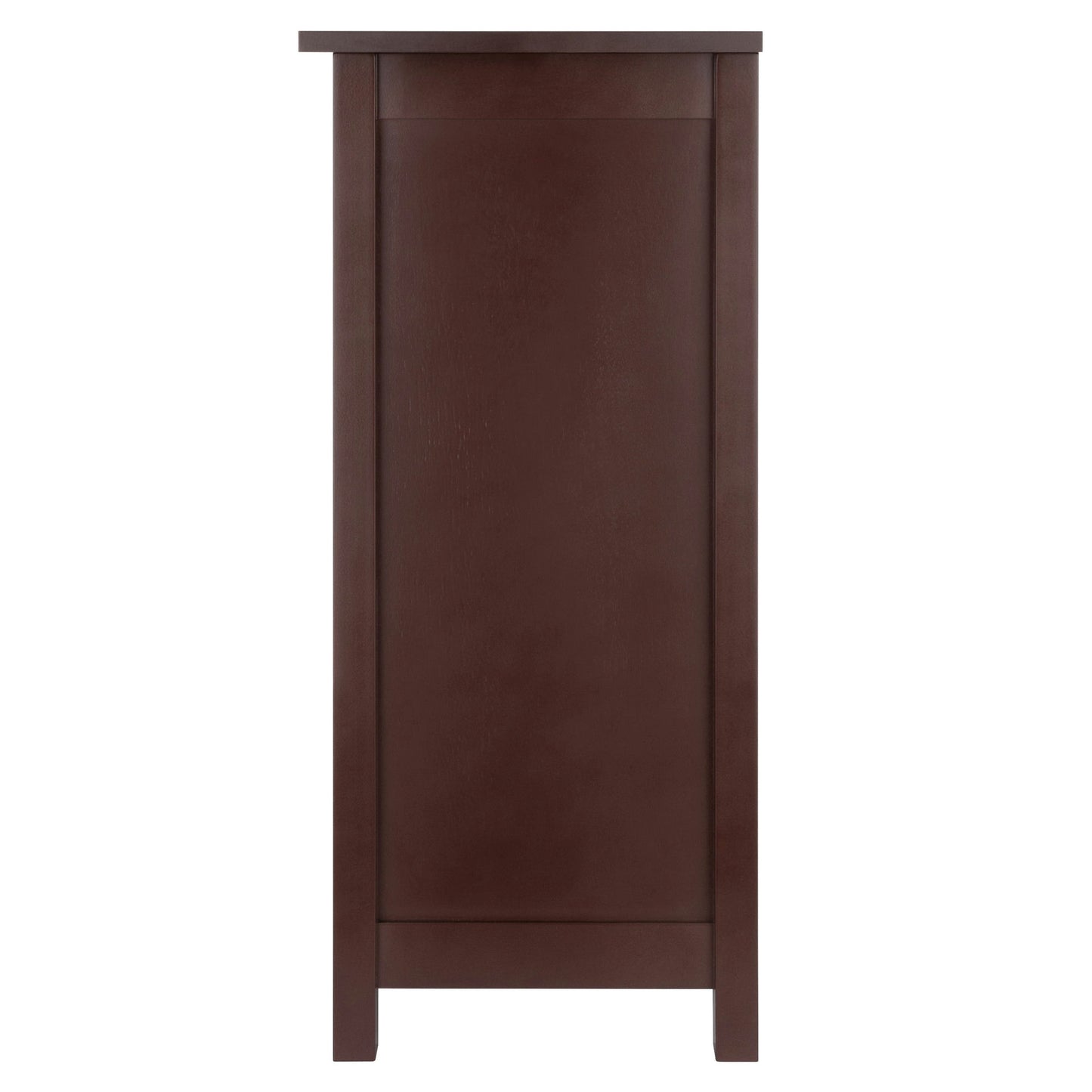 Milan 4-Pc Storage Shelf with 3 Foldable Woven Baskets, Walnut