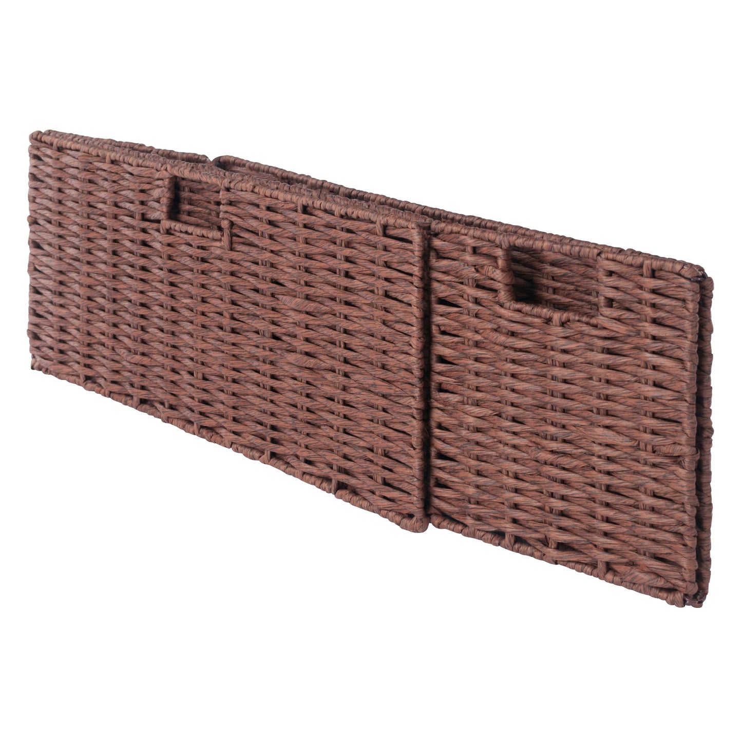 Tessa 3-Pc Foldable Woven Rope Basket Set, Walnut
