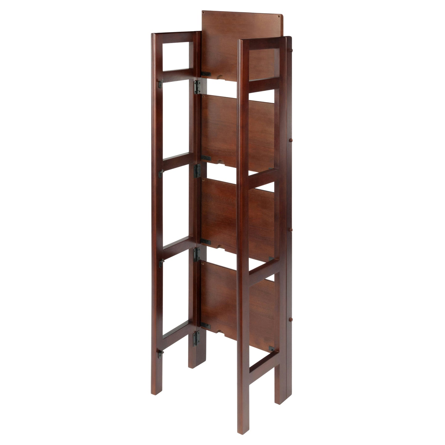 Terry Narrow 4-Tier Foldable Shelf, Walnut