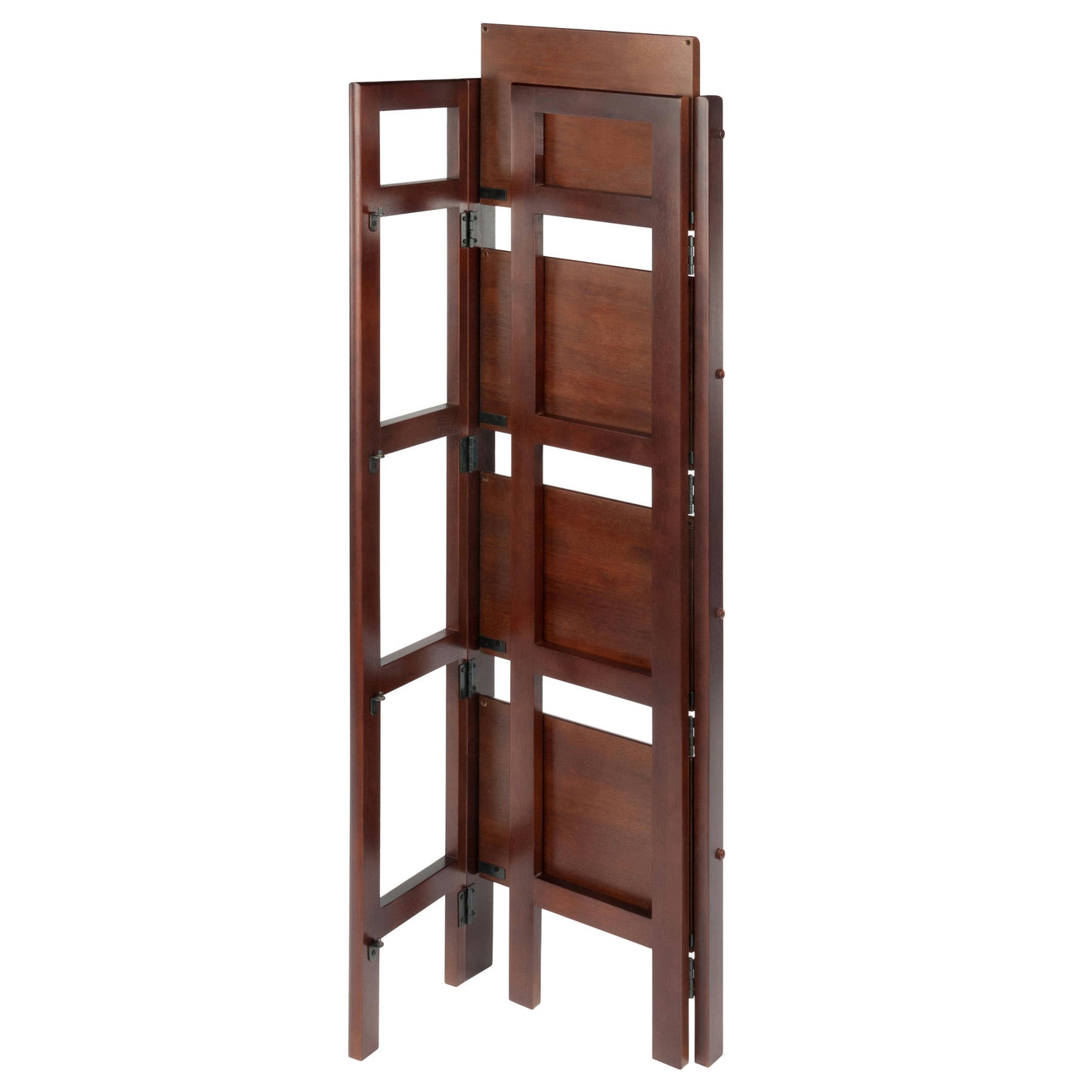 Terry Narrow 4-Tier Foldable Shelf, Walnut