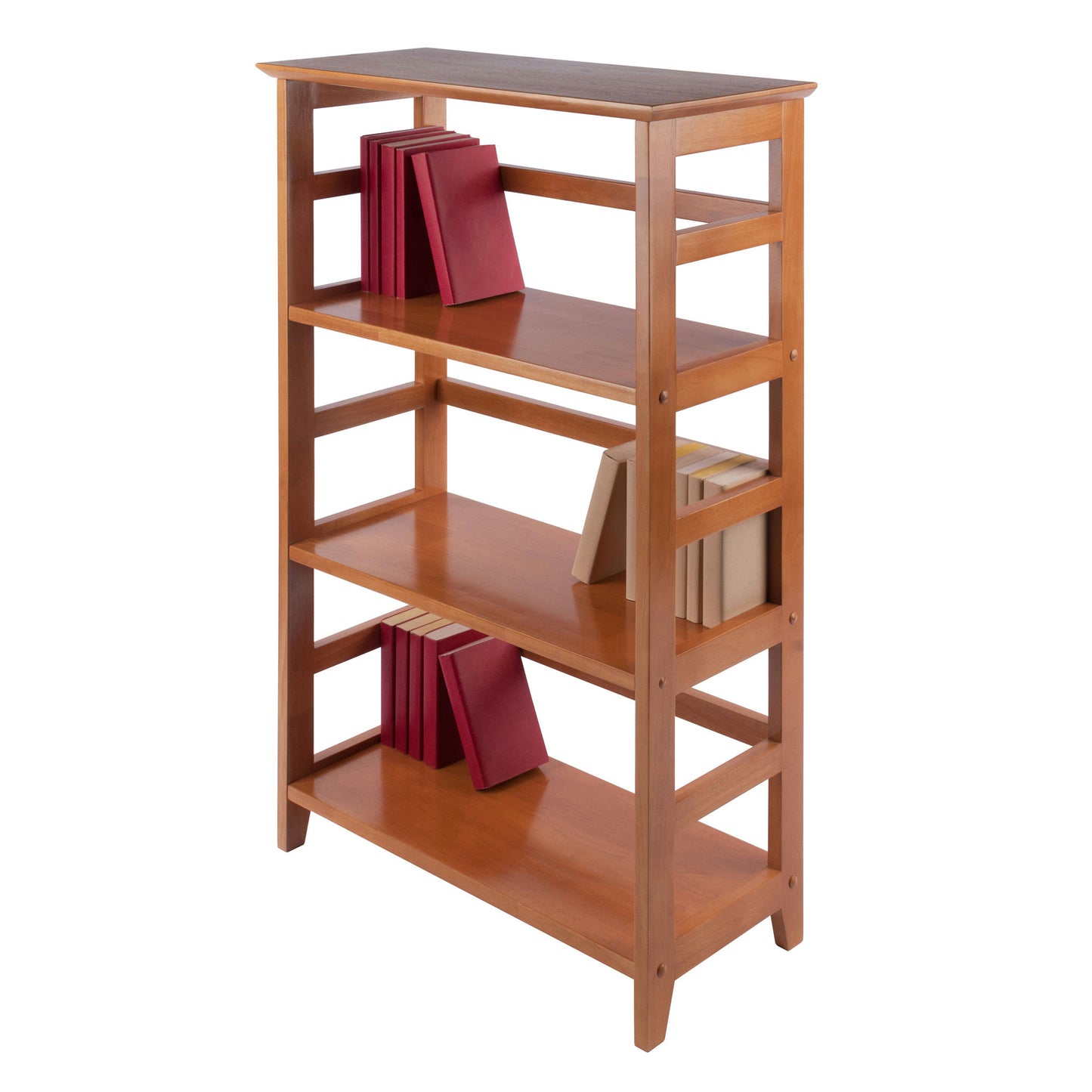 Studio Home Office 3-Section Bookshelf, Honey Pine