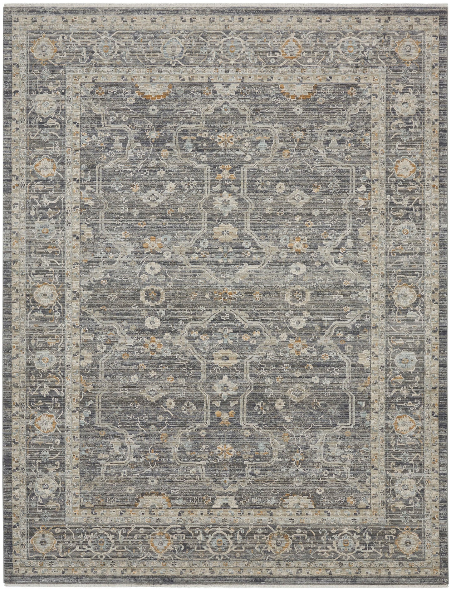 Nourison Lynx 8.6 x 11.4 Slate Multicolor Bohemian Indoor Rug