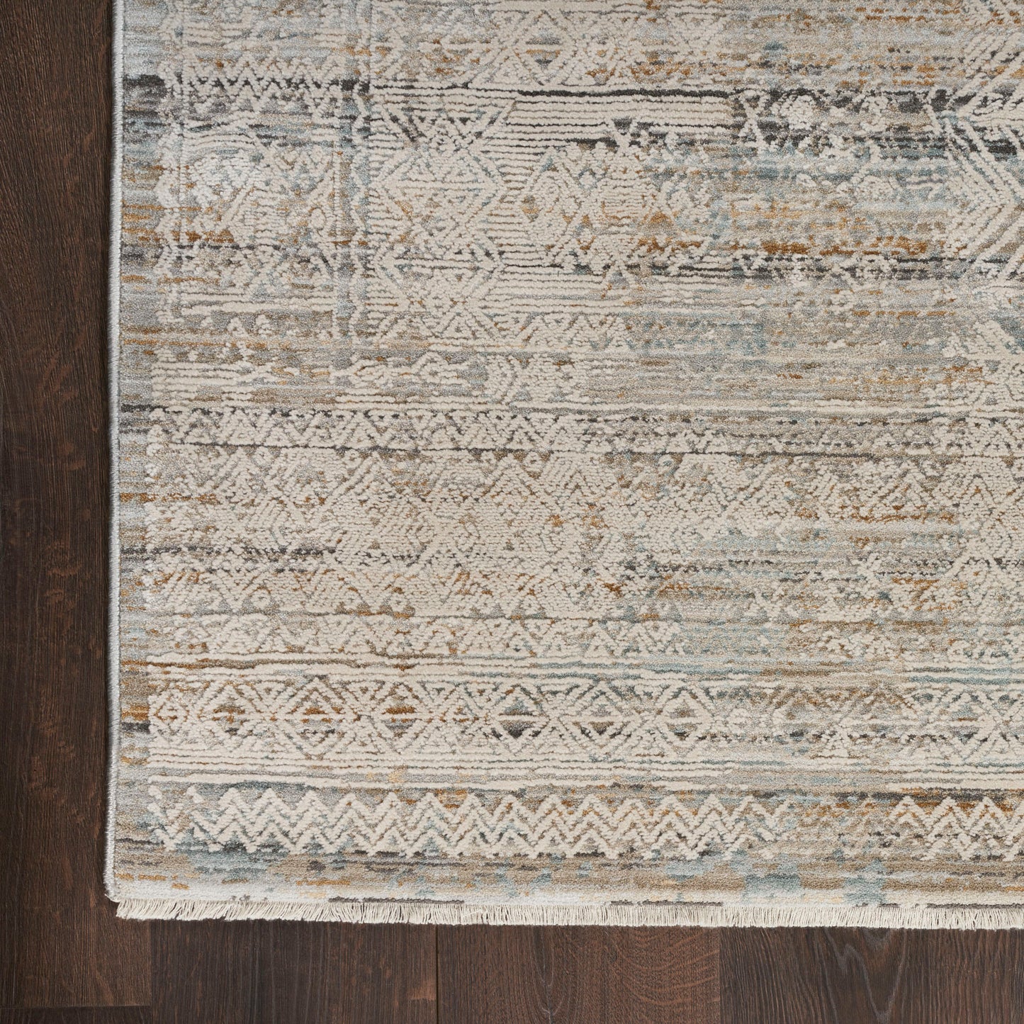 Nourison Lynx 8.6 x 11.4 Ivory Multicolor Bohemian Indoor Rug