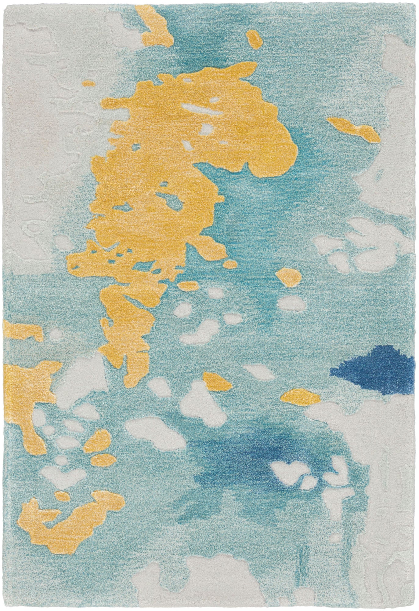 Nourison Prismatic 2' x 3' Seafoam Gold Modern Indoor Rug
