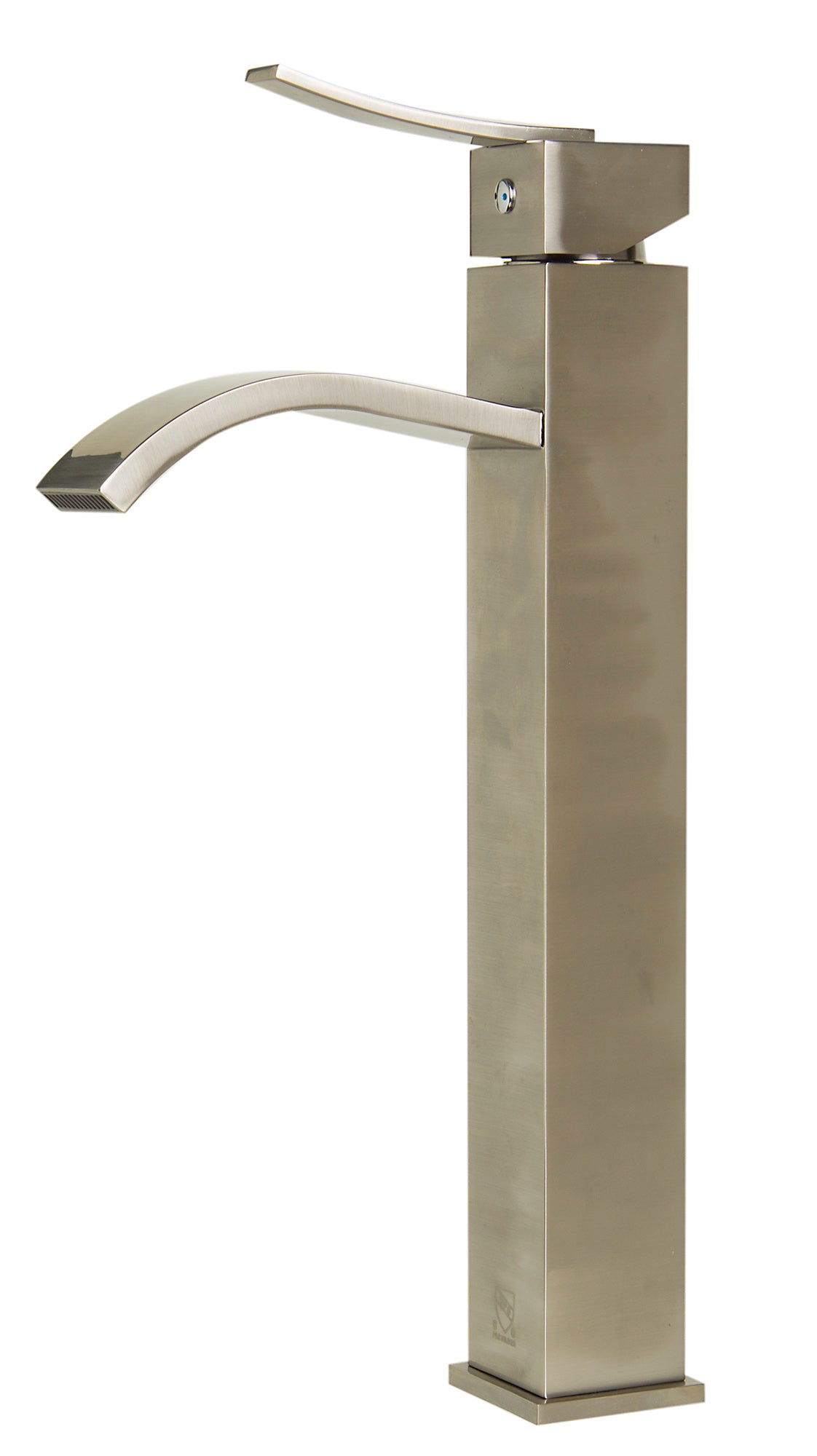 ALFI brand Tall Brushed Nickel Square Single Lever Bathroom Faucet