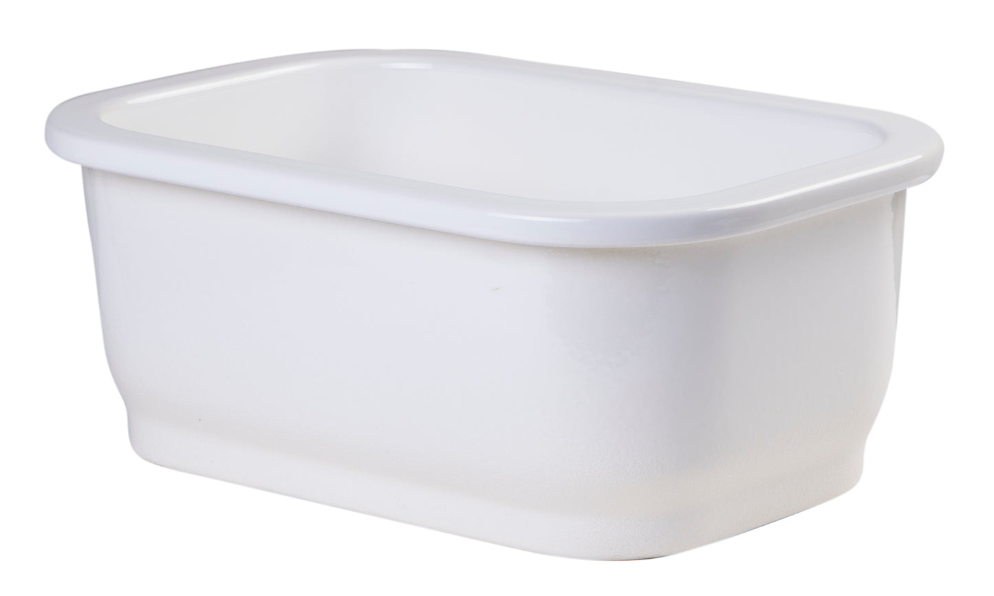 ALFI brand Small Rectangular Fireclay Undermount or Drop In Prep / Bar Sink