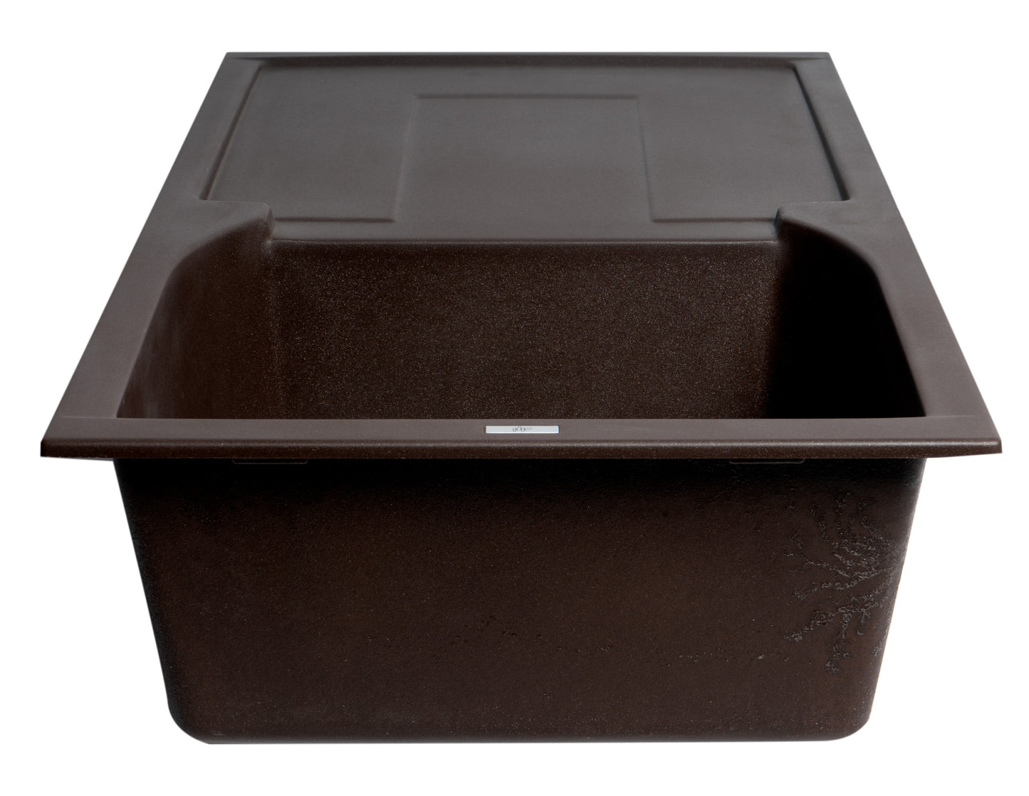 ALFI brand Chocolate 34" Single Bowl Composite Kitchen Sink with Drainboard