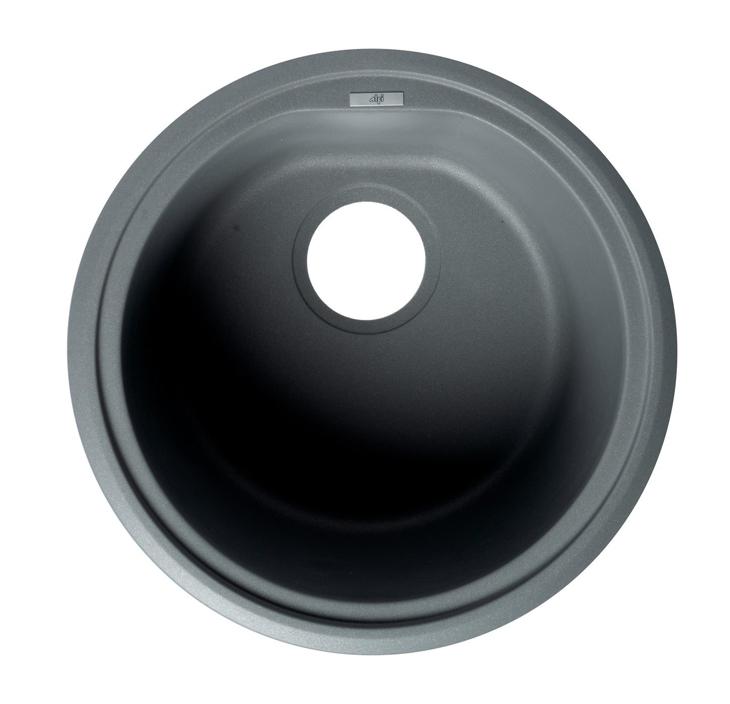 ALFI brand Titanium 17" Drop-In Round Granite Composite Kitchen Prep Sink
