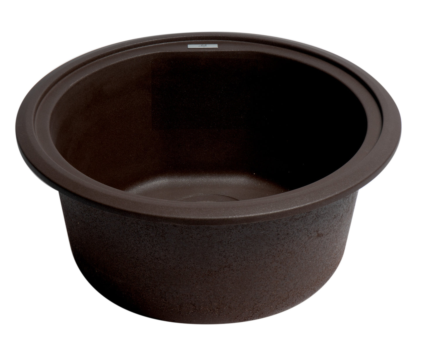 ALFI brand Chocolate 17" Undermount Round Granite Composite Kitchen Prep Sink