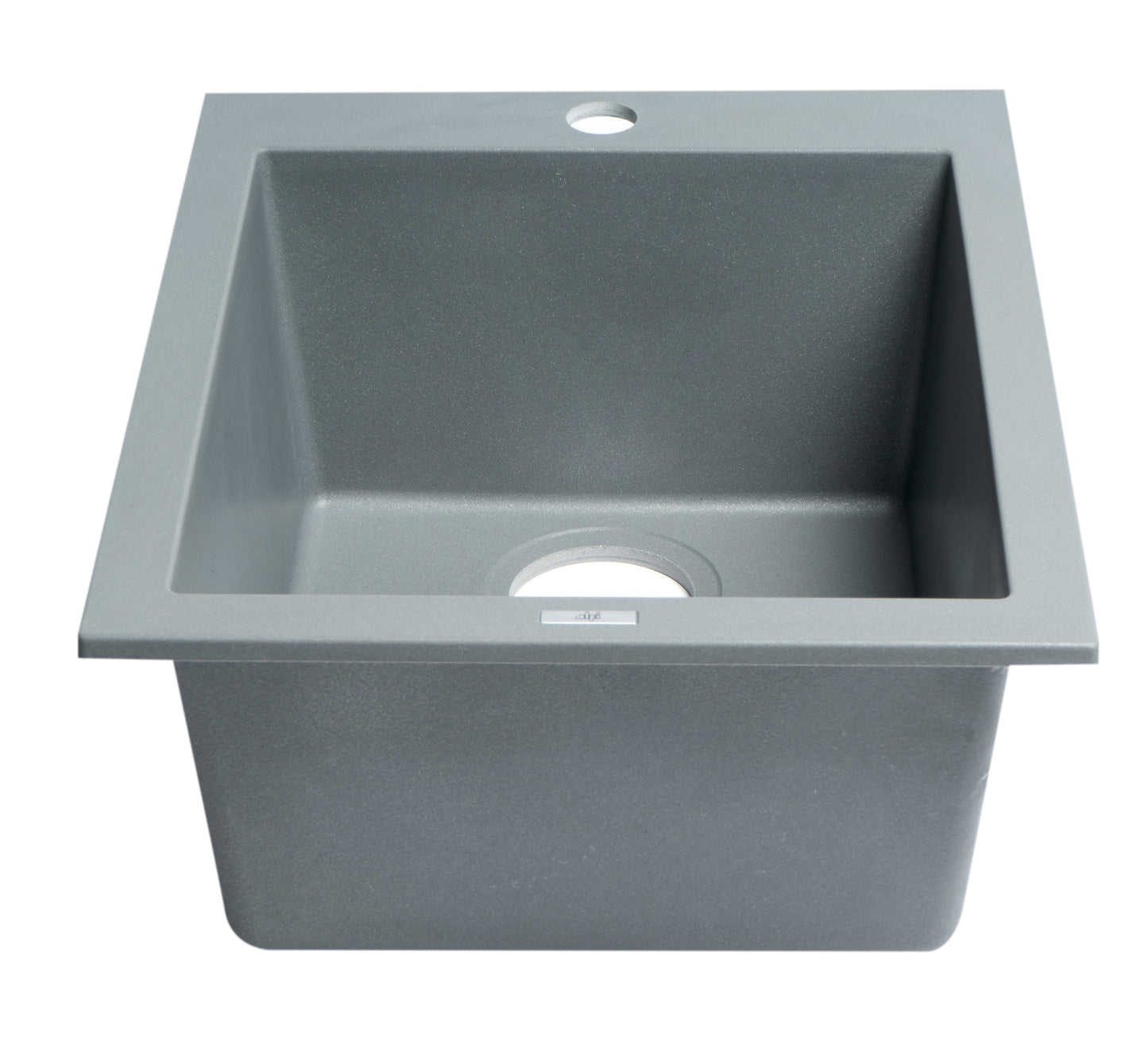 ALFI brand Titanium 17" Drop-In Rectangular Granite Composite Kitchen Prep Sink