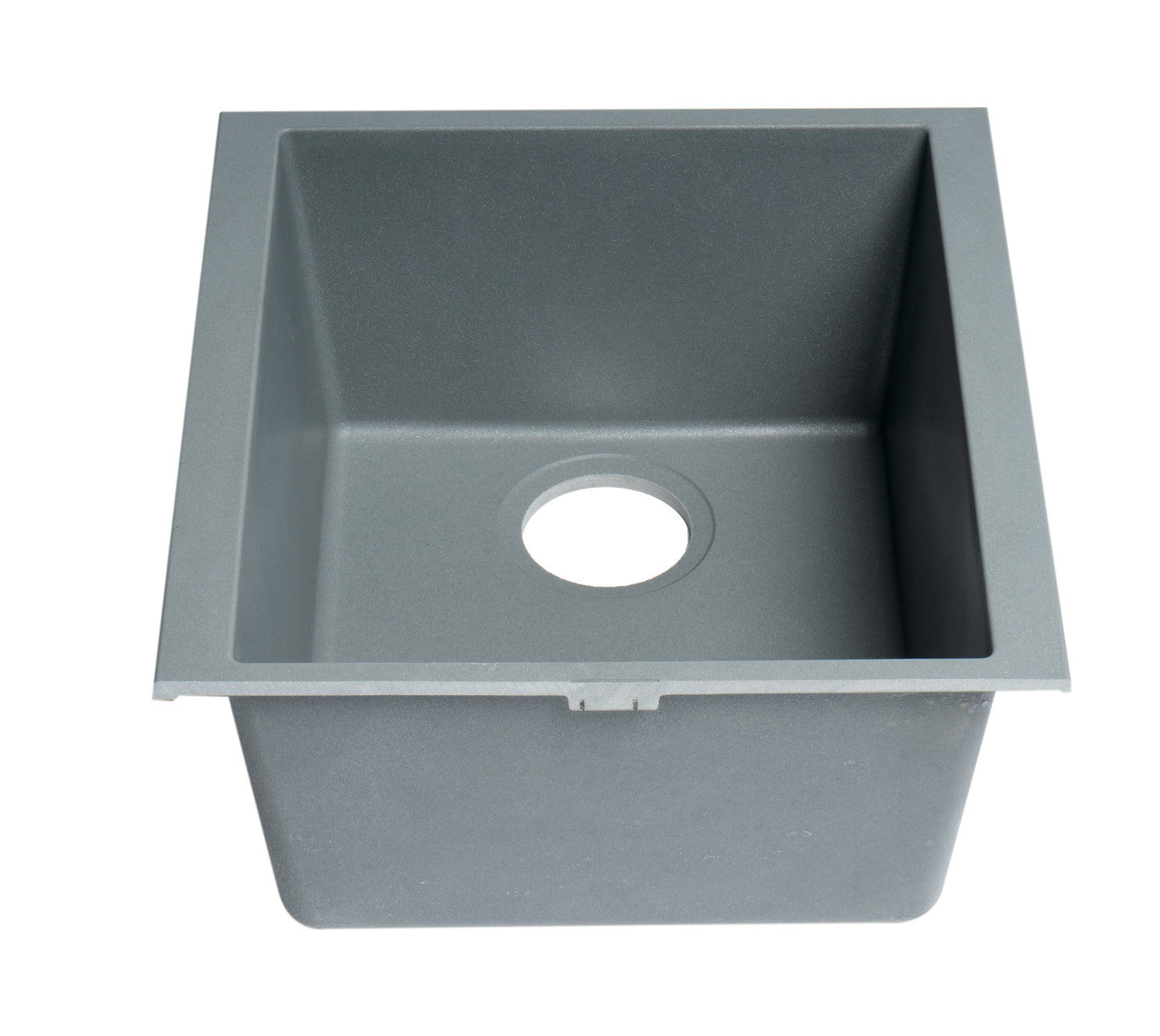 ALFI brand Titanium 17" Undermount Rectangular Composite Kitchen Prep Sink