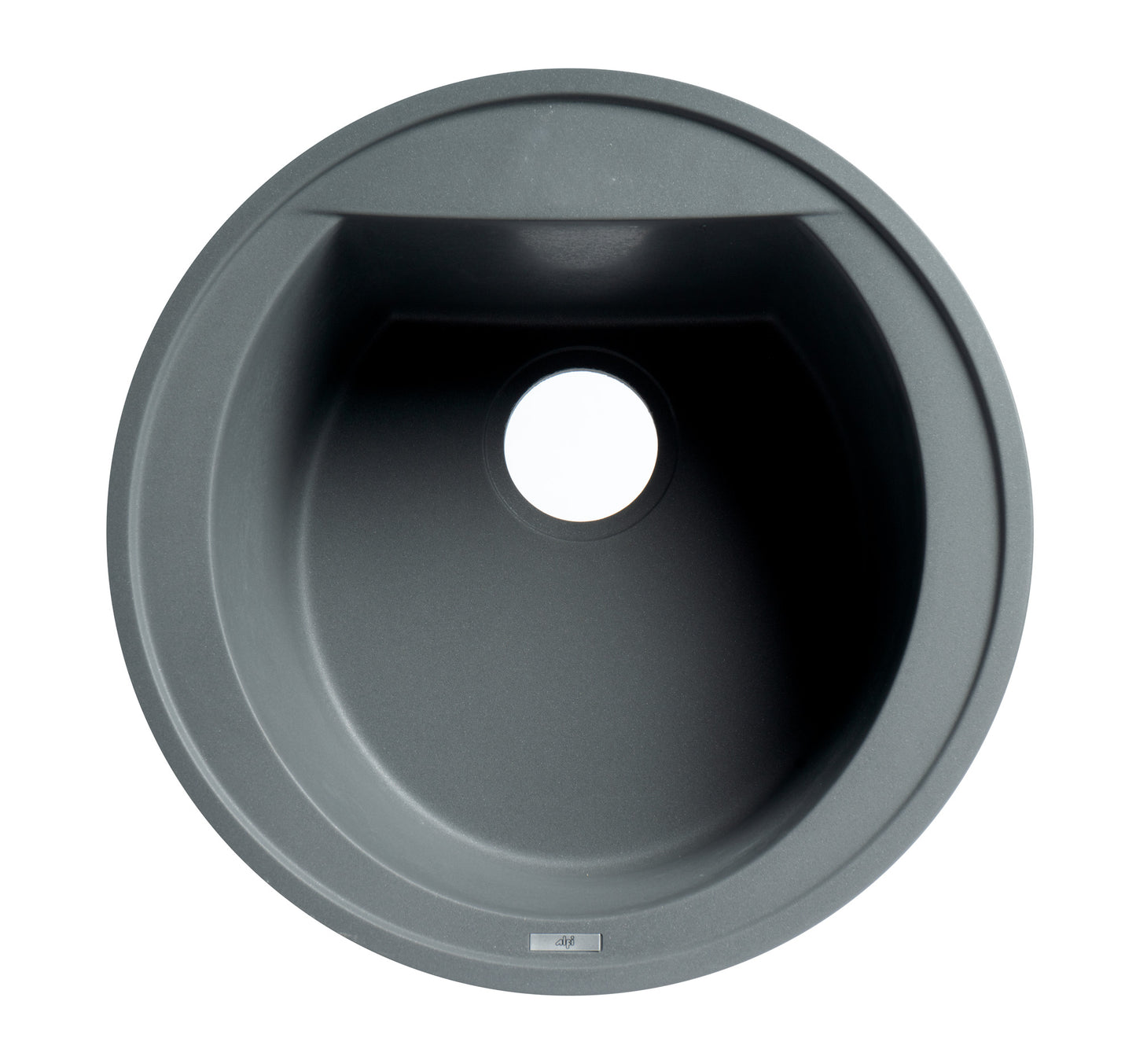 ALFI brand Titanium 20" Drop-In Round Granite Composite Kitchen Prep Sink