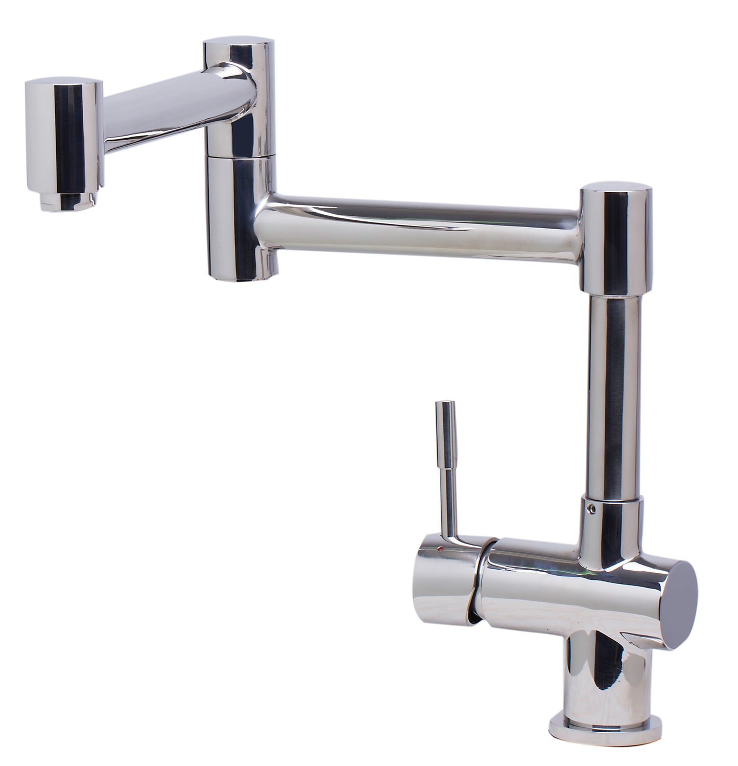 ALFI brand Solid Polished Stainless Steel Retractable Single Hole Kitchen Faucet
