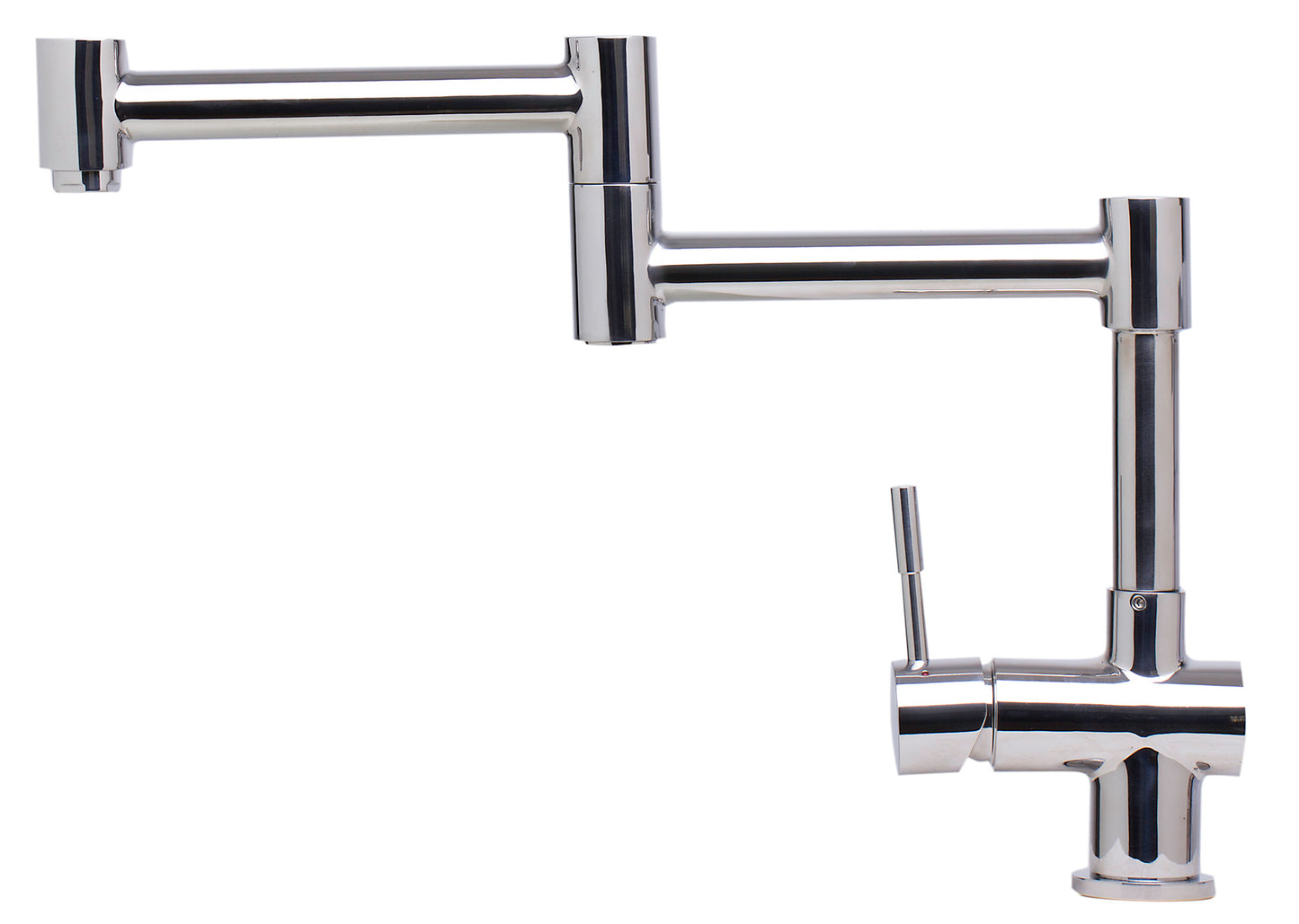 ALFI brand Solid Polished Stainless Steel Retractable Single Hole Kitchen Faucet