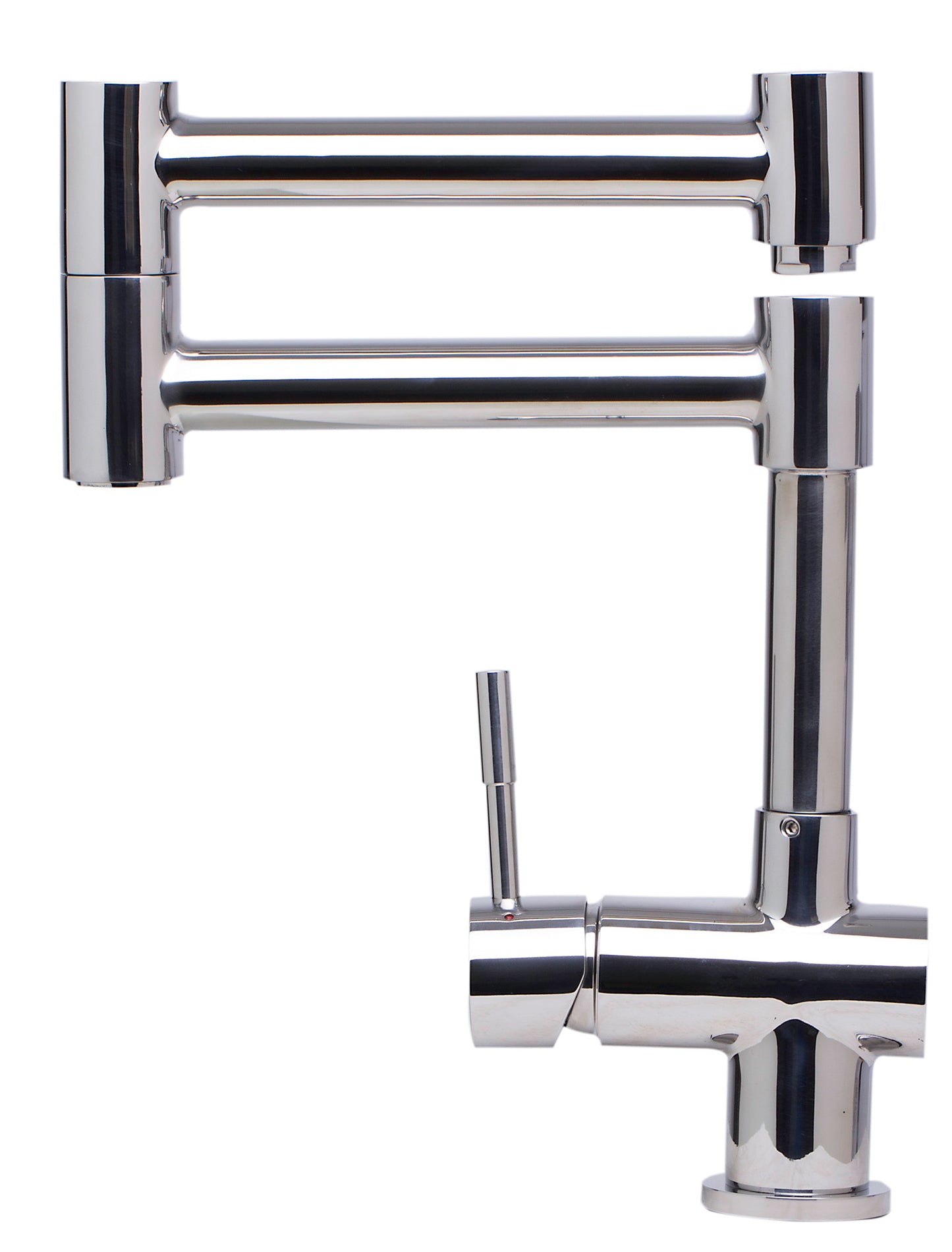 ALFI brand Solid Polished Stainless Steel Retractable Single Hole Kitchen Faucet