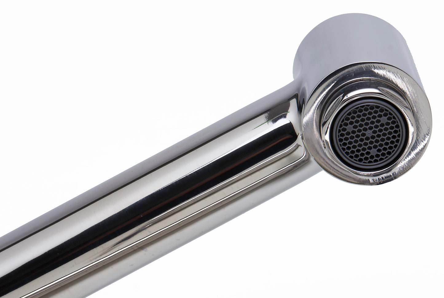 ALFI brand Solid Polished Stainless Steel Retractable Single Hole Kitchen Faucet