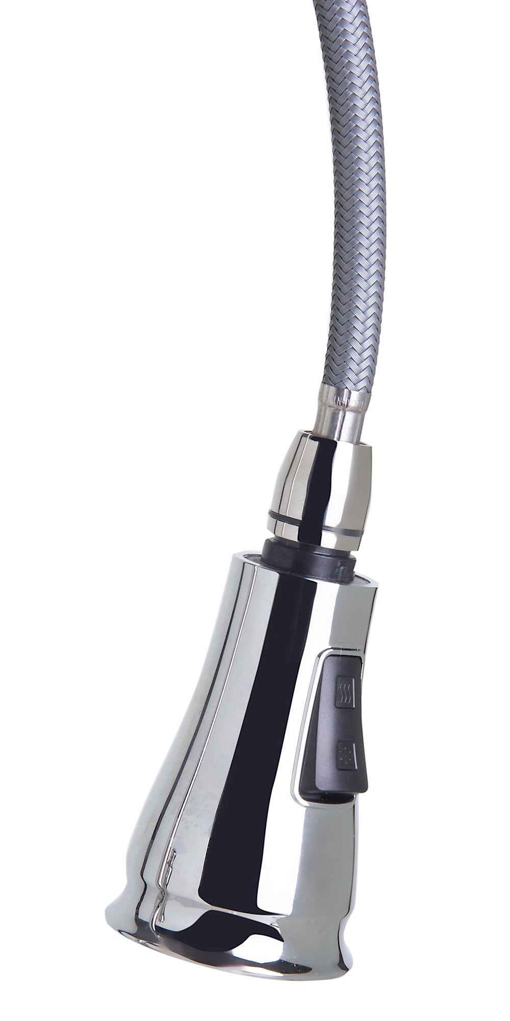 ALFI brand Traditional Solid Polished Stainless Steel Pull Down Kitchen Faucet