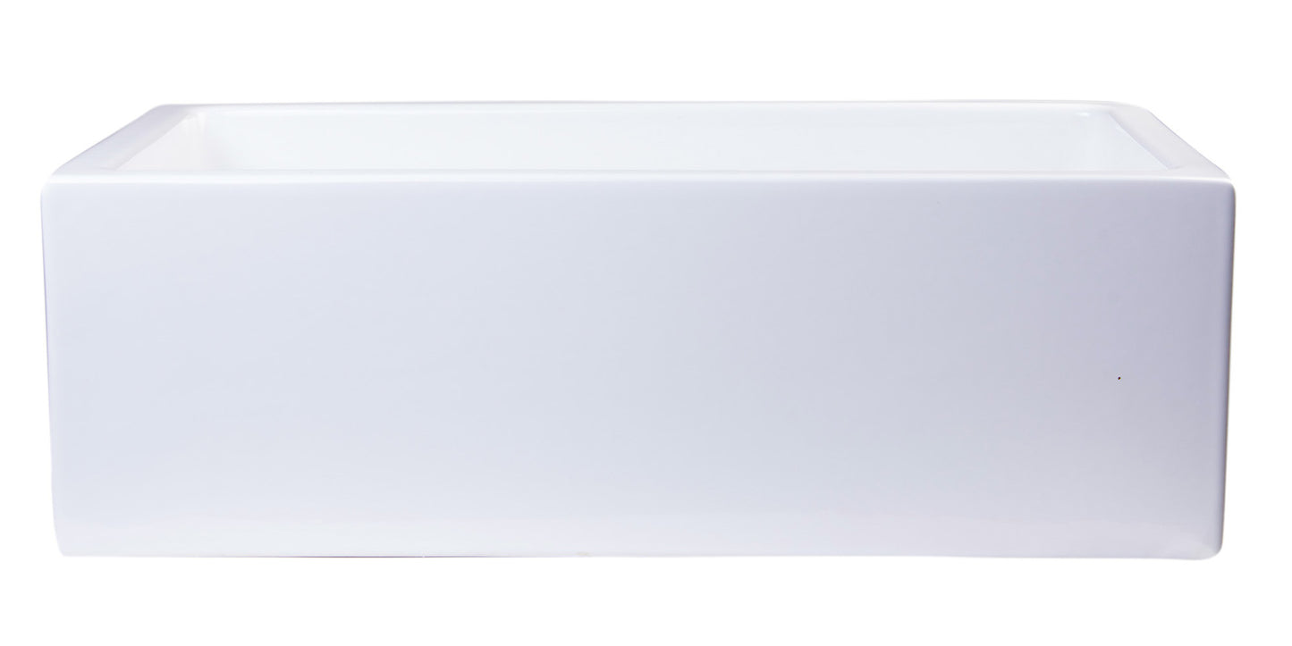 ALFI brand 30" Smooth Apron Solid Thick Wall Fireclay Single Bowl Farm Sink