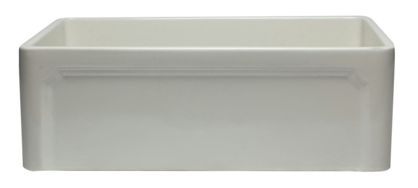 ALFI brand 30 inch Biscuit Reversible Single Fireclay Farmhouse Kitchen Sink