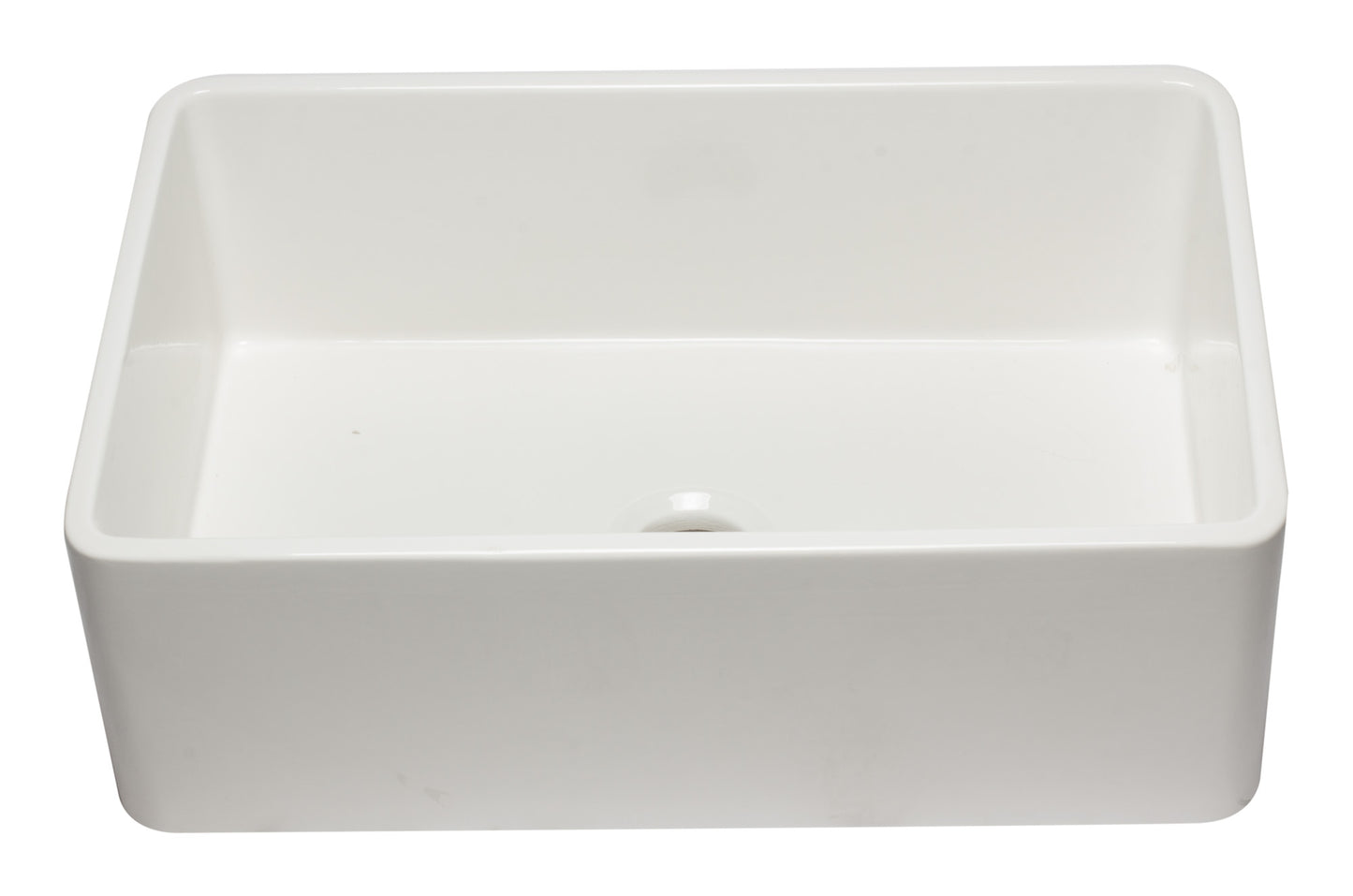 ALFI brand 30 inch White Reversible Single Fireclay Farmhouse Kitchen Sink