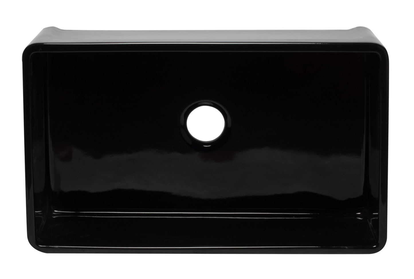 ALFI brand AB3320SB-BG Black Reversible Single Fireclay Farmhouse Kitchen Sink
