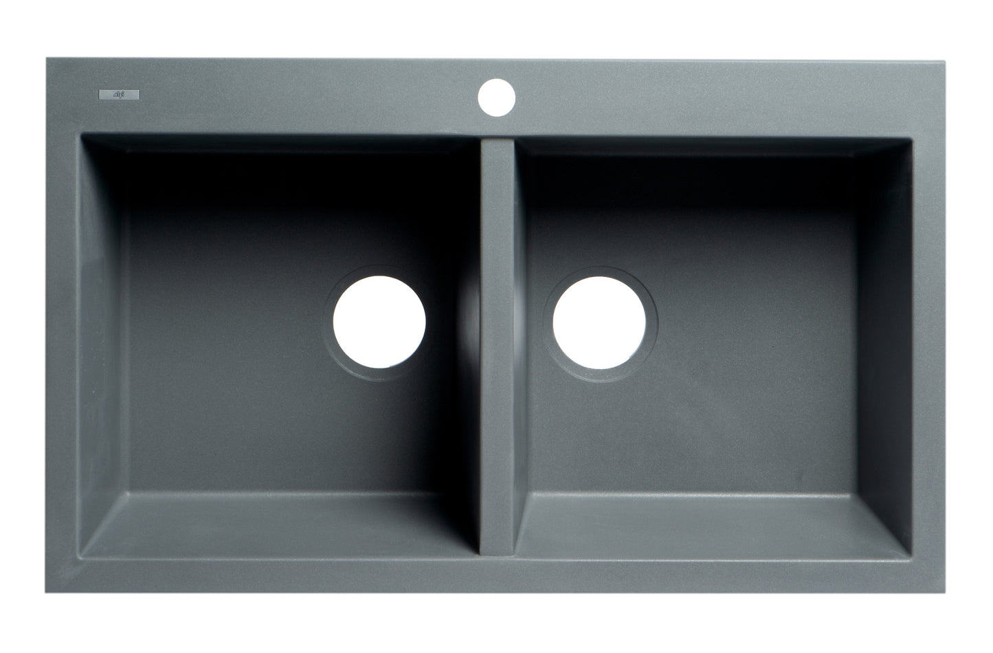 ALFI brand Titanium 34" Drop-In Double Bowl Granite Composite Kitchen Sink