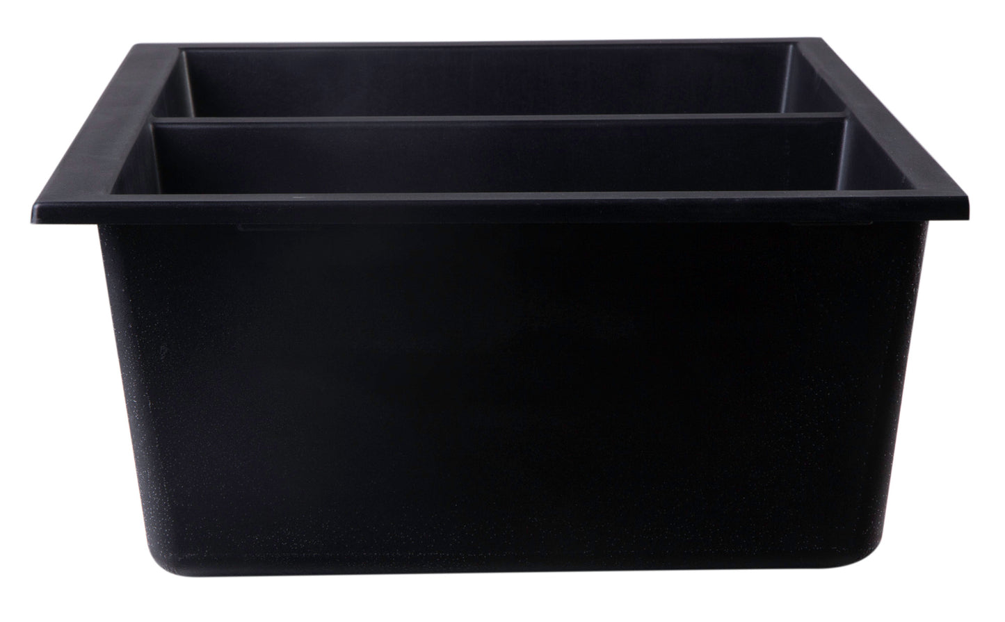 ALFI brand Black 34" Undermount Double Bowl Granite Composite Kitchen Sink