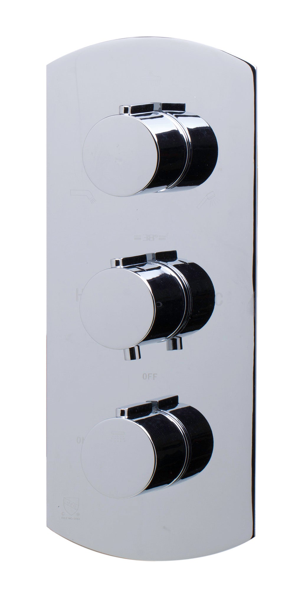 ALFI brand Concealed 3-Way Thermostatic Valve Shower Mixer Round Knobs