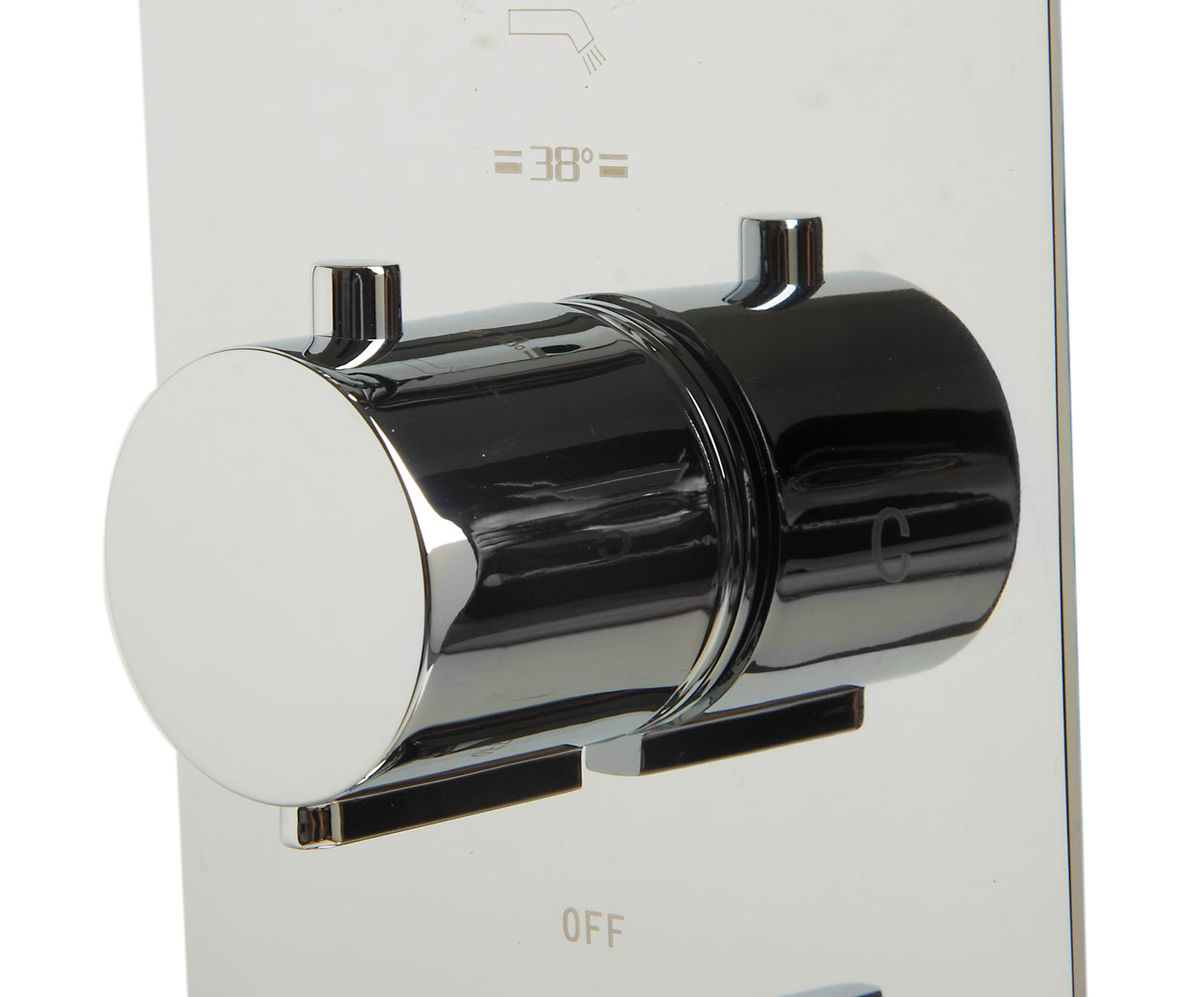 ALFI brand Concealed 4-Way Thermostatic Valve Shower Mixer /w Round Knobs