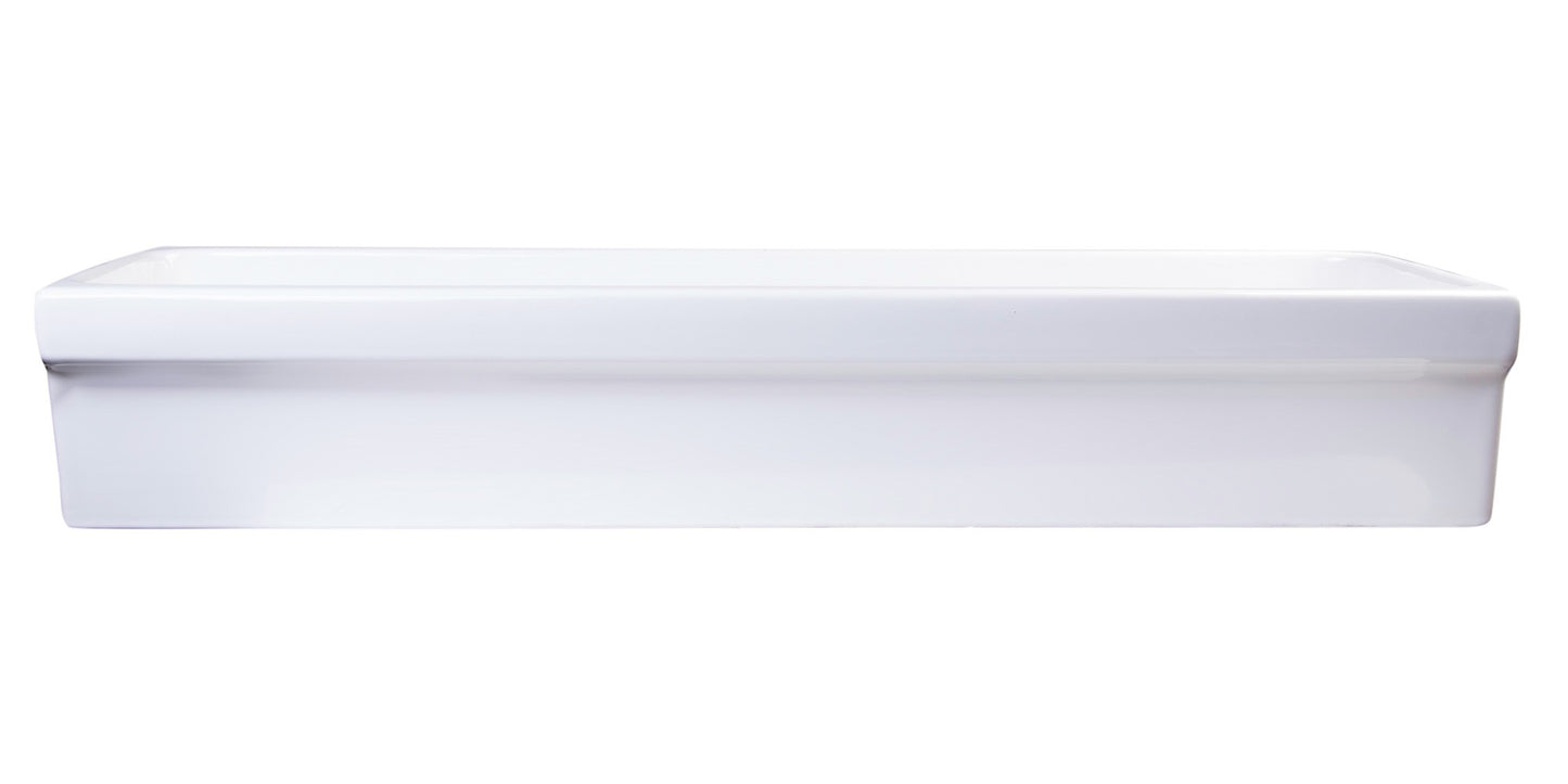 ALFI brand AB48TR 48" White Above Mount Fireclay Bath Trough Sink