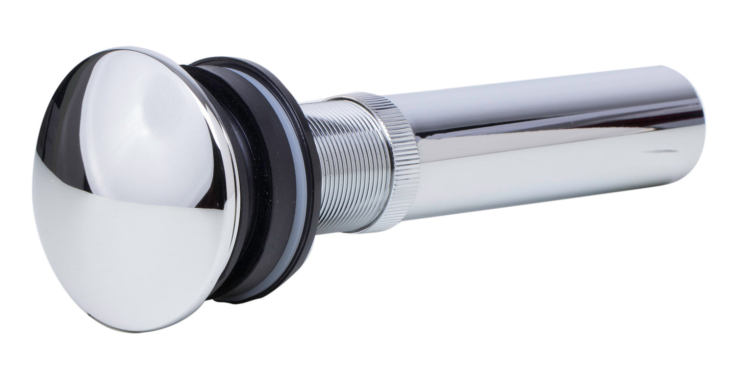 ALFI brand Polished Chrome Pop Up Drain for Bathroom Sink without Overflow