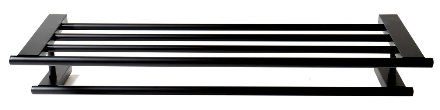 ALFI brand AB9564-BM Black Matte 26" Towel Bar & Shelf