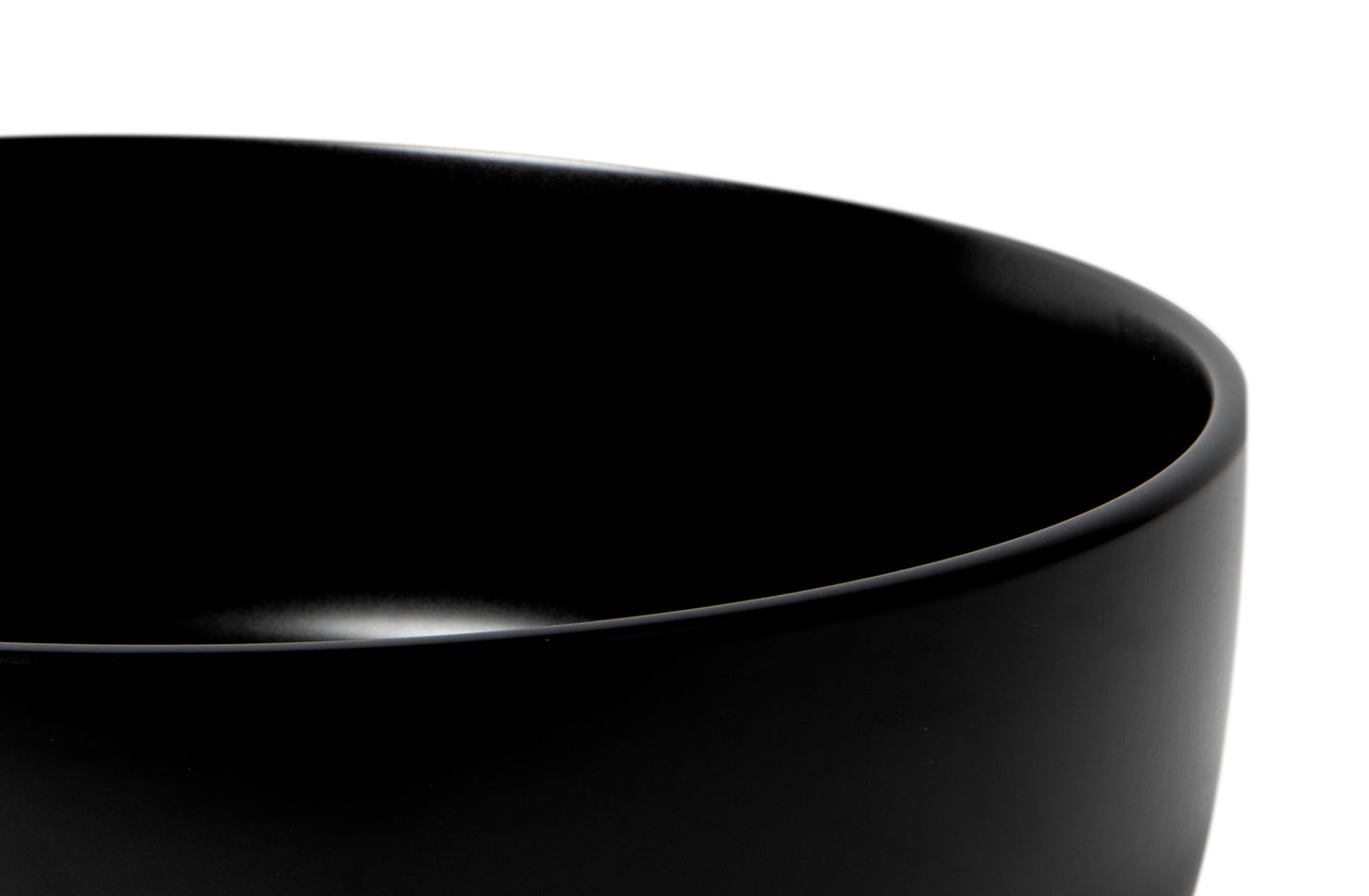 ALFI brand ABC907-BM Black Matte 15" Round Above Mount Ceramic Sink