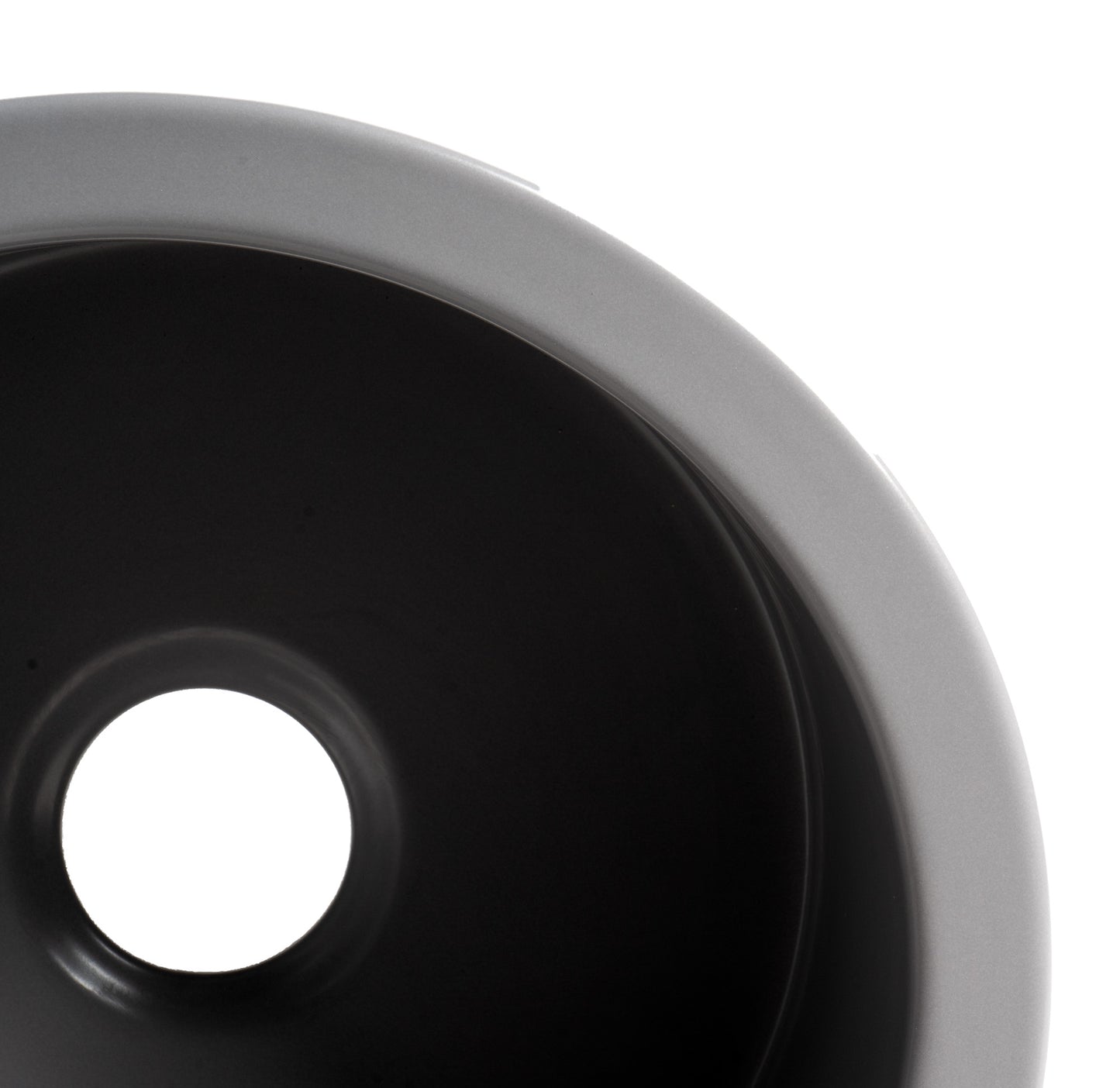 ALFI brand Gray Matte Round 18" x 18" Undermount / Drop In Fireclay Prep Sink