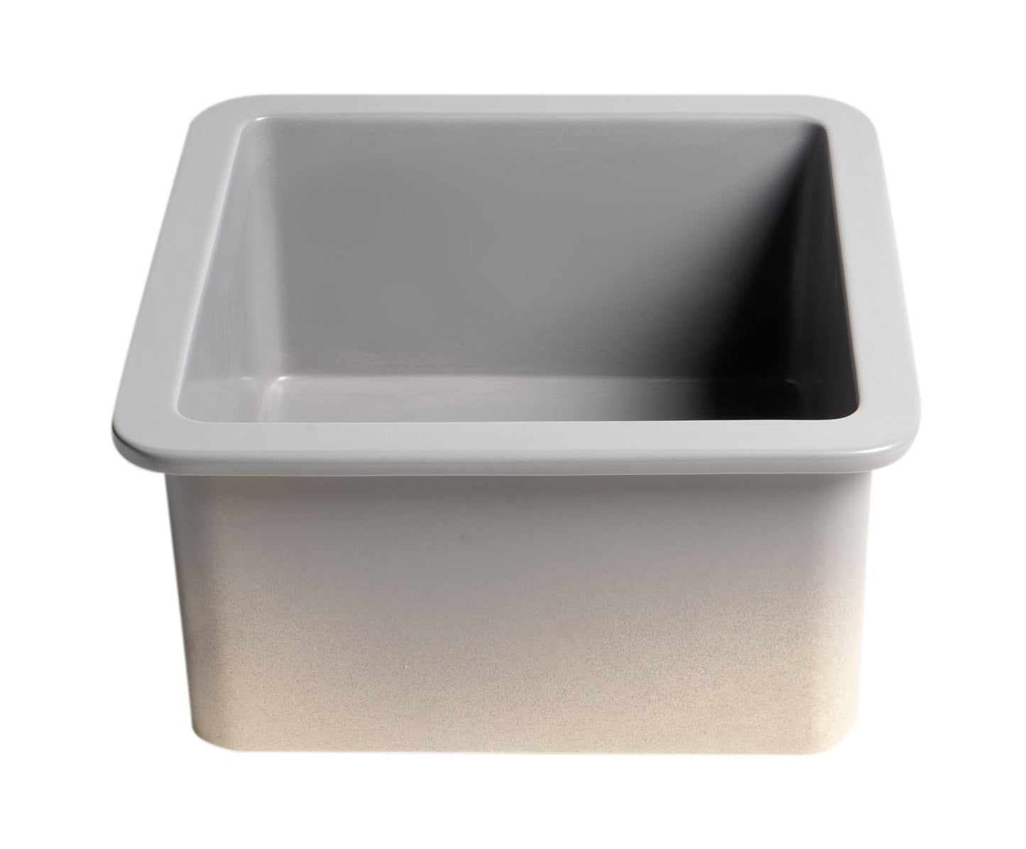 ALFI brand Gray Matte Square 18" x 18" Undermount / Drop In Fireclay Prep Sink
