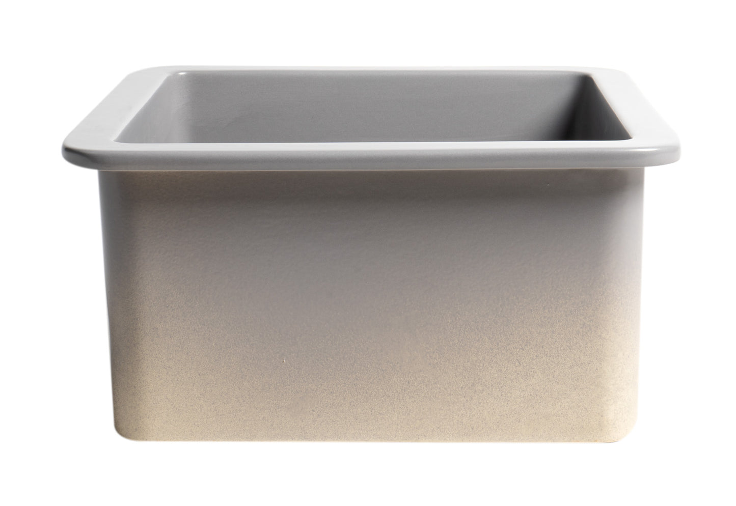 ALFI brand Gray Matte Square 18" x 18" Undermount / Drop In Fireclay Prep Sink